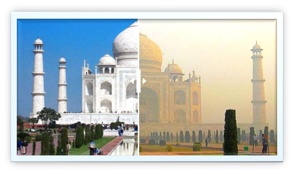 case study on taj mahal due to air pollution